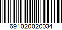 Barcode 691020020034