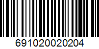 Barcode 691020020204
