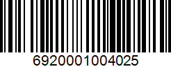 Barcode 6920001004025