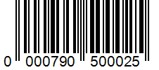 Barcode 0000790500025