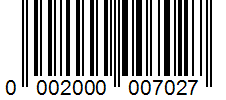 Barcode 0002000007027