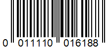 Barcode 0011110016188