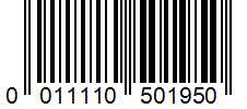 Barcode 0011110501950