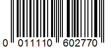 Barcode 0011110602770
