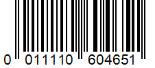 Barcode 0011110604651
