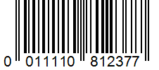 Barcode 0011110812377