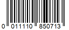 Barcode 0011110850713