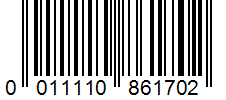 Barcode 0011110861702