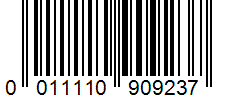 Barcode 0011110909237