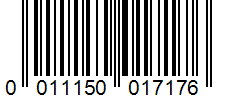 Barcode 0011150017176