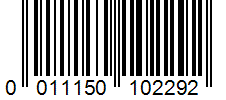 Barcode 0011150102292
