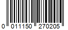 Barcode 0011150270205