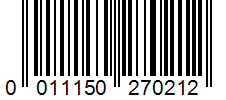 Barcode 0011150270212