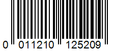 Barcode 0011210125209