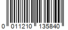 Barcode 0011210135840
