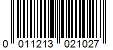 Barcode 0011213021027