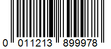 Barcode 0011213899978