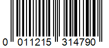 Barcode 0011215314790