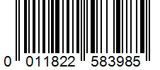 Barcode 0011822583985