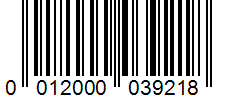 Barcode 0012000039218