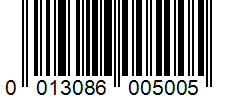 Barcode 0013086005005