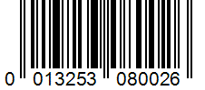 Barcode 0013253080026