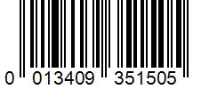 Barcode 0013409351505