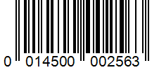 Barcode 0014500002563