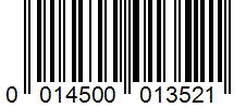 Barcode 0014500013521