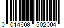 Barcode 0014668502004
