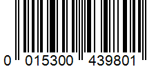 Barcode 0015300439801