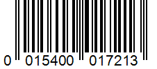 Barcode 0015400017213