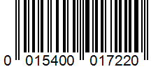 Barcode 0015400017220