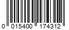 Barcode 0015400174312