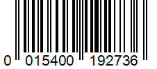 Barcode 0015400192736