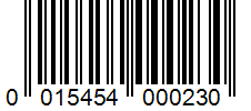 Barcode 0015454000230