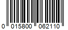 Barcode 0015800062110
