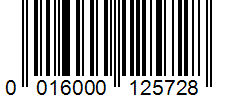 Barcode 0016000125728