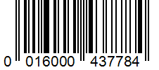 Barcode 0016000437784