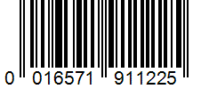Barcode 0016571911225