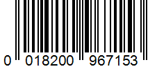 Barcode 0018200967153