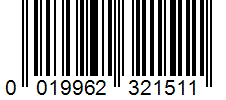 Barcode 0019962321511