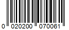 Barcode 0020200070061
