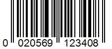Barcode 0020569123408