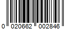 Barcode 0020662002846
