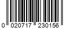 Barcode 0020717230156