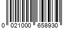 Barcode 0021000658930