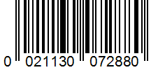 Barcode 0021130072880