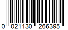 Barcode 0021130266395