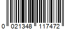 Barcode 0021348117472